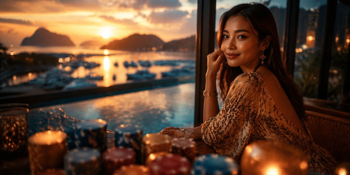 Suasana kafe santai dengan informasi rebate dan bonus kasino