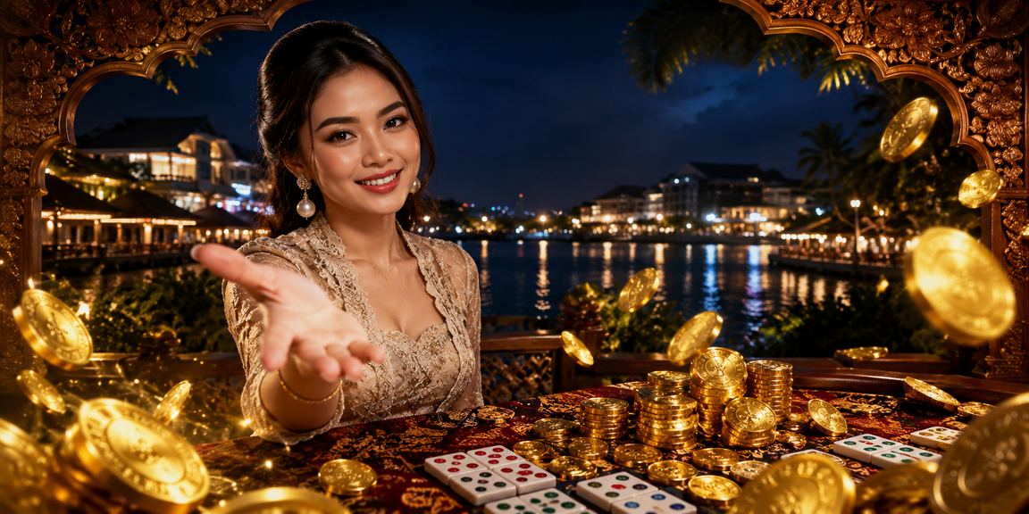 Perempuan Vietnam memegang kartu permainan dengan penuh percaya diri